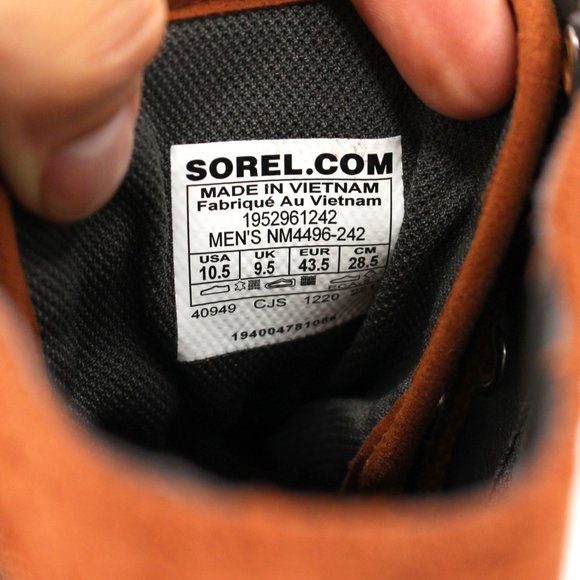 Sorel Caribou OTM Impermeable Waterproof Brown Orange Trail Boots 10.5 Shoe NEW - Picture 5 of 8